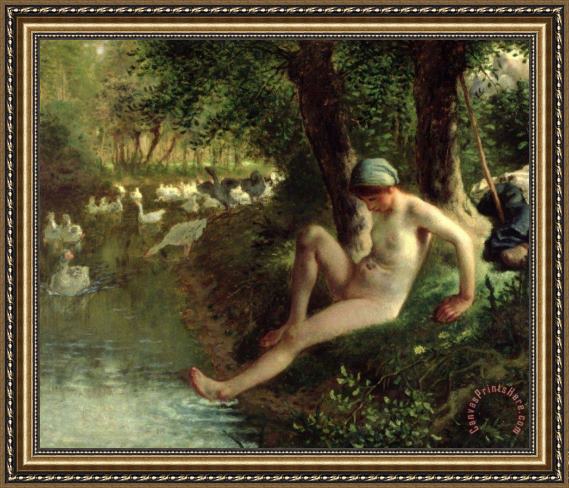 Jean-Francois Millet The Bather Framed Print Jean-Francois Millet The Bather Framed Print