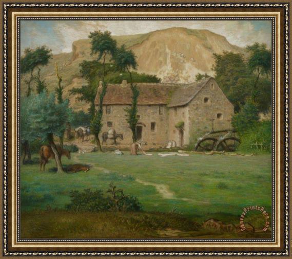 Jean-Francois Millet The Farm House Framed Print Jean-Francois Millet The Farm House Framed Print