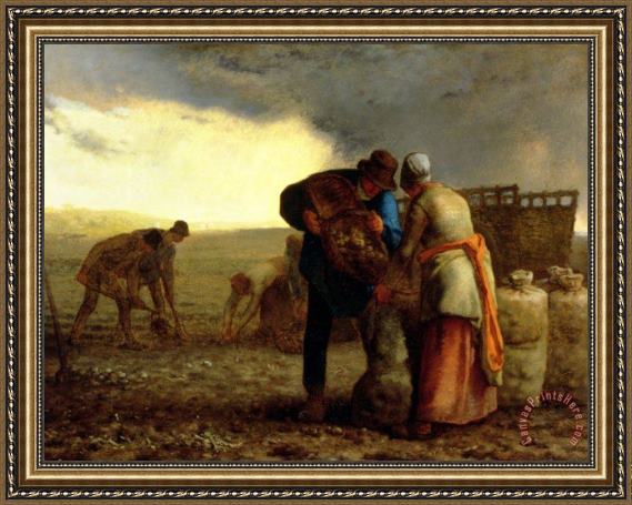 Jean-Francois Millet The Potato Harvest Framed Print Jean-Francois Millet The Potato Harvest Framed Print