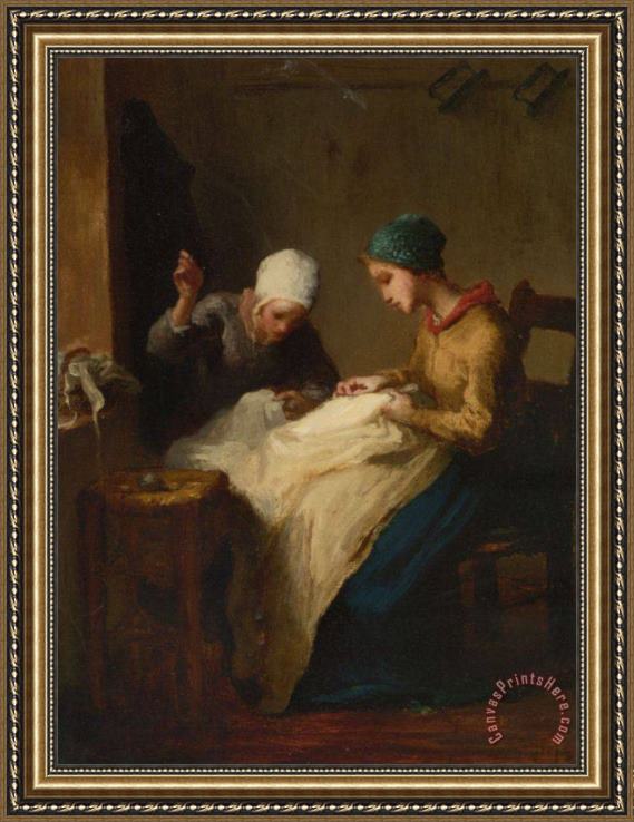 Jean-Francois Millet The Young Seamstress Framed Print Jean-Francois Millet The Young Seamstress Framed Print
