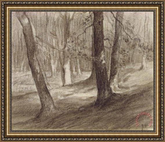 Jean-Francois Millet Trees In A Forest Framed Print Jean-Francois Millet Trees In A Forest Framed Print