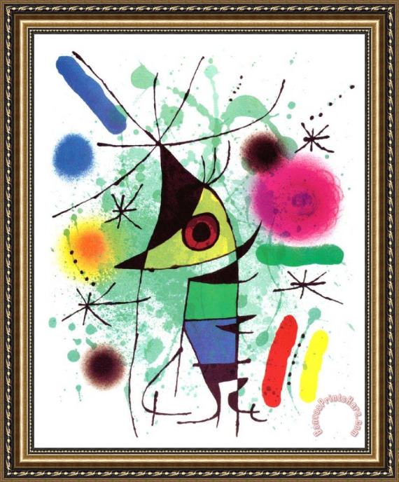 Joan Miro The Singing Fish Framed Painting Joan Miro The Singing Fish Framed Painting