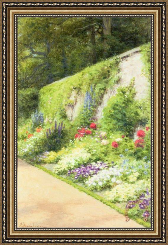 Joseph Farquharson The Artists Garden Framed Print Joseph Farquharson The Artists Garden Framed Print