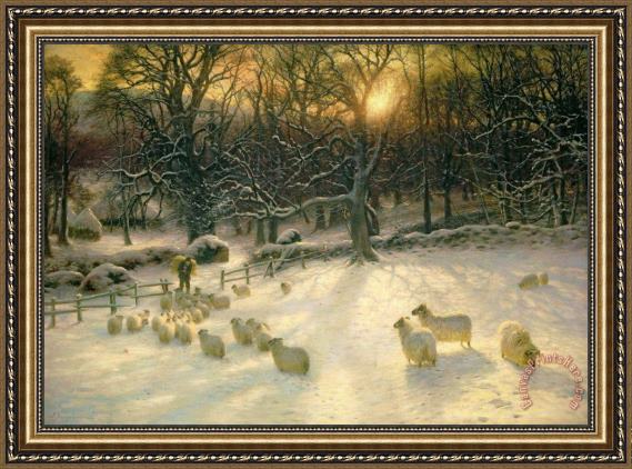 Joseph Farquharson The Shortening Winters Day is Near a Close Framed Print Joseph Farquharson The Shortening Winters Day is Near a Close Framed Print