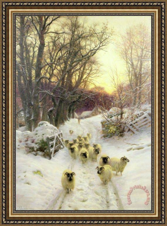 Joseph Farquharson The Sun Had Closed the Winter's Day Framed Print Joseph Farquharson The Sun Had Closed the Winter's Day Framed Print