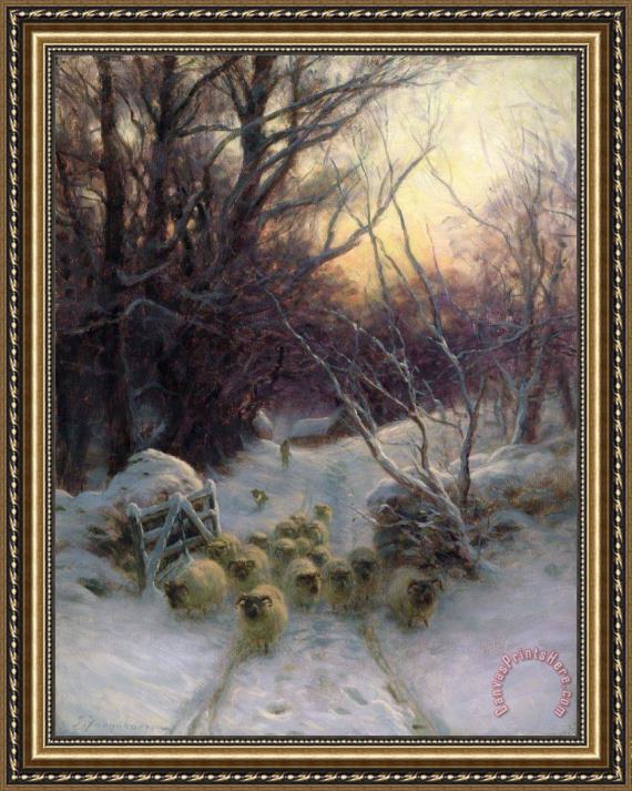 Joseph Farquharson The Sun had closed the Winter Day Framed Print Joseph Farquharson The Sun had closed the Winter Day Framed Print