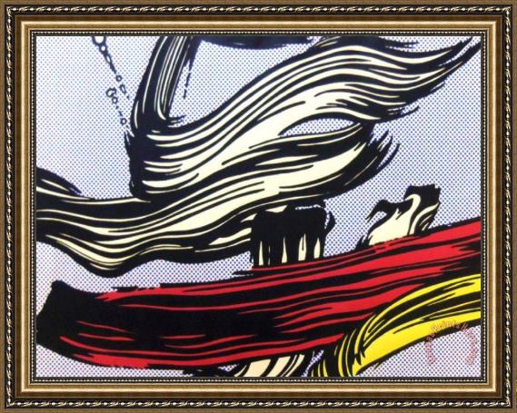 Roy Lichtenstein Brushstroke Framed Print Roy Lichtenstein Brushstroke Framed Print