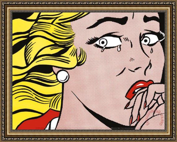 Roy Lichtenstein Crying Girl c.1963 Framed Print Roy Lichtenstein Crying Girl c.1963 Framed Print