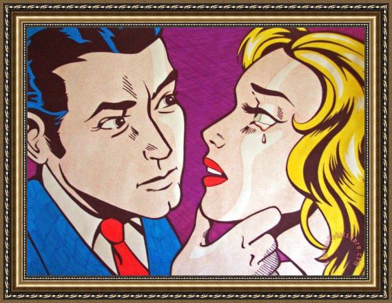 Roy Lichtenstein Emulation Framed Print Roy Lichtenstein Emulation Framed Print