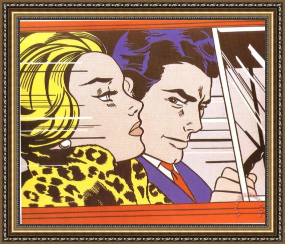 Roy Lichtenstein In The Car 1963 Framed Print Roy Lichtenstein In The Car 1963 Framed Print