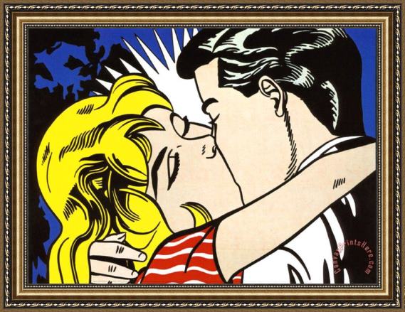 Roy Lichtenstein Kiss Ii c.1962 Framed Print Roy Lichtenstein Kiss Ii c.1962 Framed Print