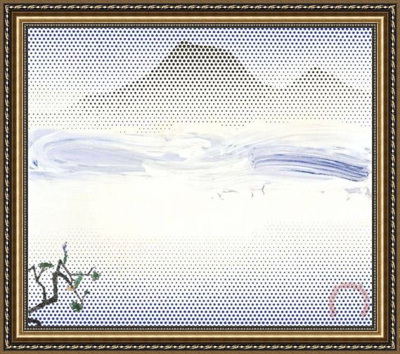 Roy Lichtenstein Landscape in Fog 1996 Framed Print Roy Lichtenstein Landscape in Fog 1996 Framed Print