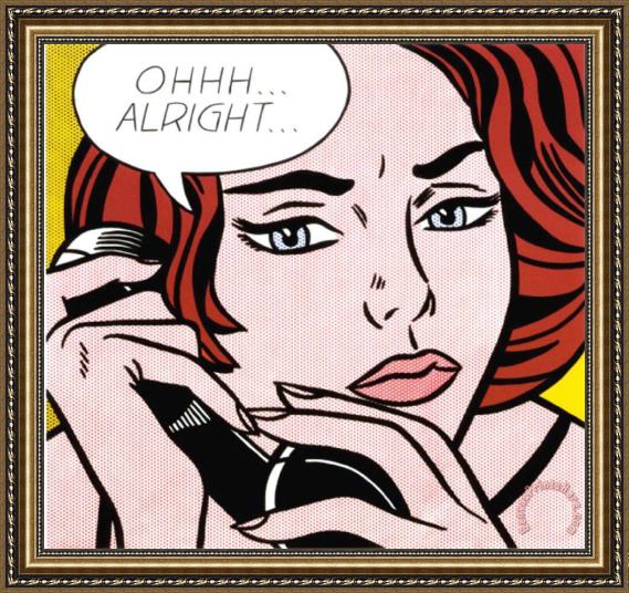 Roy Lichtenstein Ohhh Alright 1964 Framed Print Roy Lichtenstein Ohhh Alright 1964 Framed Print