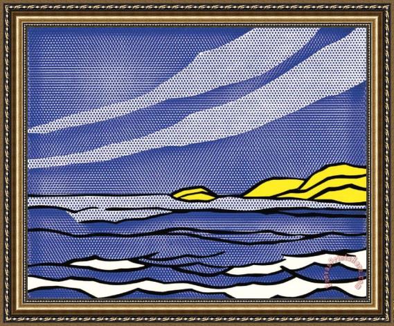 Roy Lichtenstein Sea Shore Framed Print Roy Lichtenstein Sea Shore Framed Print