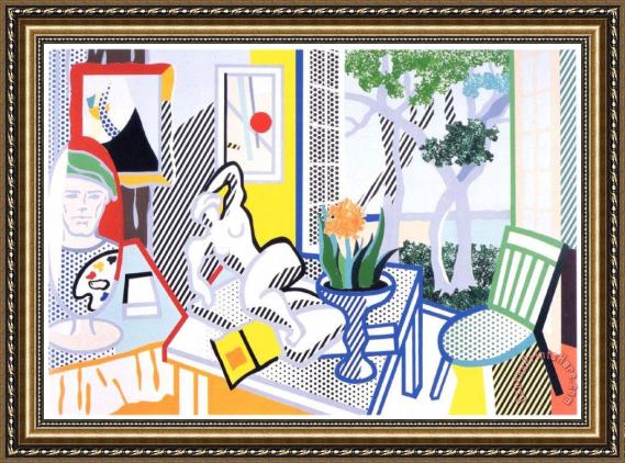 Roy Lichtenstein Still Life with Reclining Nude Collage, 1997 Framed Print Roy Lichtenstein Still Life with Reclining Nude Collage, 1997 Framed Print