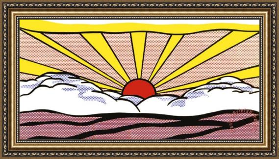 Roy Lichtenstein Sunrise c.1965 Framed Print Roy Lichtenstein Sunrise c.1965 Framed Print