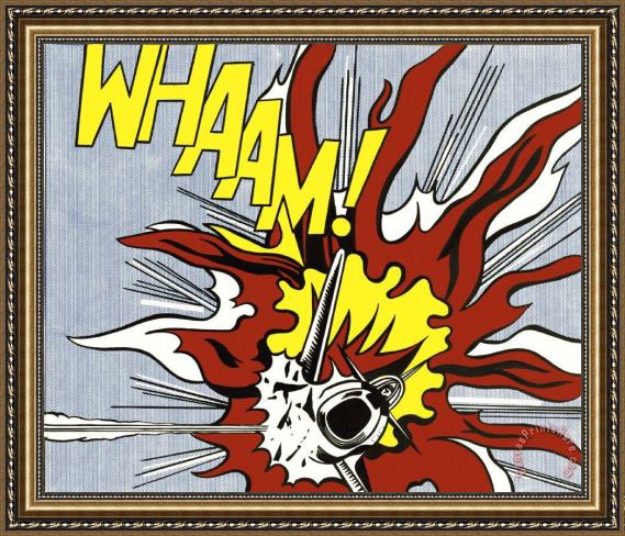Roy Lichtenstein Whaam Panel 2 of 2 Framed Print Roy Lichtenstein Whaam Panel 2 of 2 Framed Print