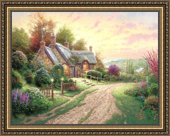 Thomas Kinkade A Peaceful Time Framed Print Thomas Kinkade A Peaceful Time Framed Print