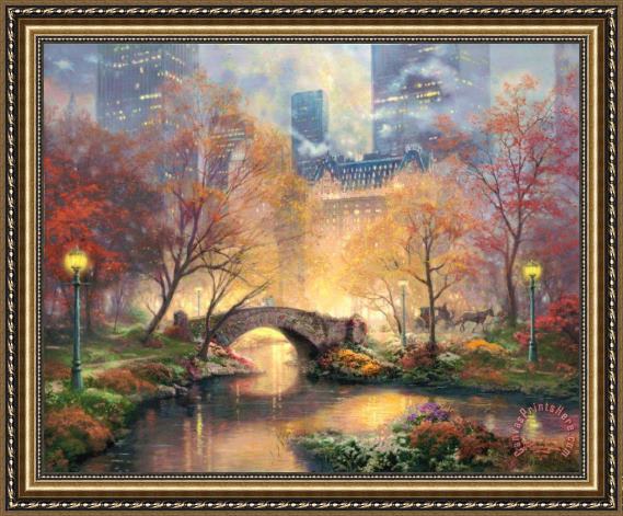 Thomas Kinkade Central Park in The Fall Framed Print Thomas Kinkade Central Park in The Fall Framed Print