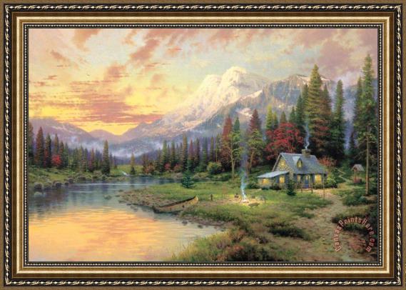 Thomas Kinkade Evening Majesty Framed Print Thomas Kinkade Evening Majesty Framed Print