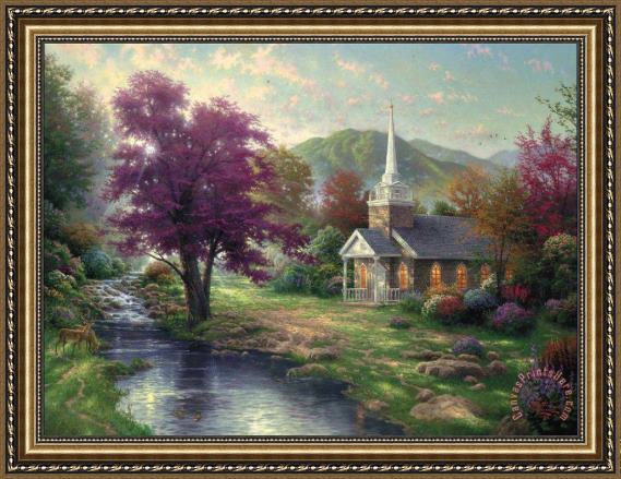 Thomas Kinkade Streams of Living Water Framed Print Thomas Kinkade Streams of Living Water Framed Print