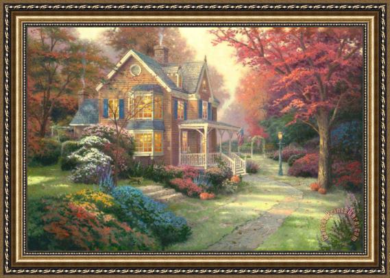 Thomas Kinkade Victorian Autumn Framed Print Thomas Kinkade Victorian Autumn Framed Print