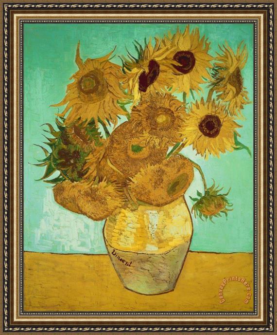 Vincent Van Gogh Sunflowers Framed Painting Vincent Van Gogh Sunflowers Framed Painting