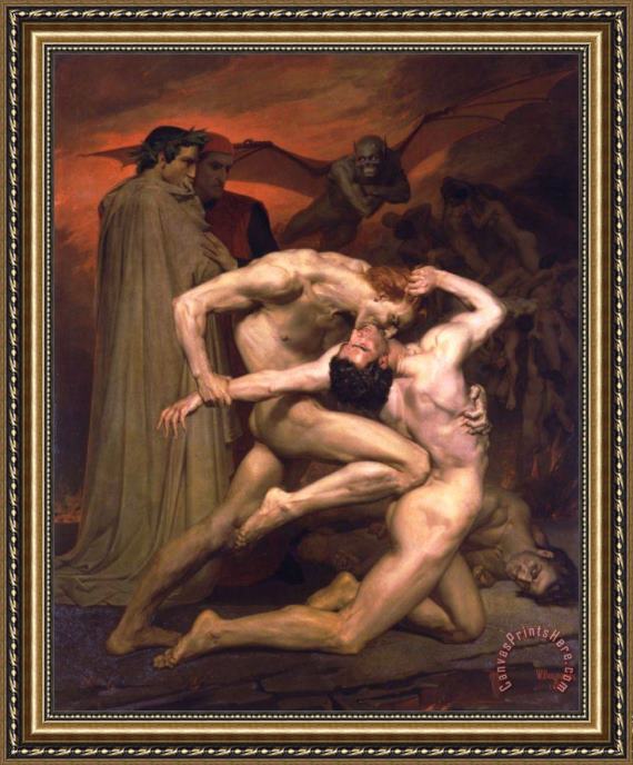 William Adolphe Bouguereau Dante And Virgil in Hell Framed Print William Adolphe Bouguereau Dante And Virgil in Hell Framed Print