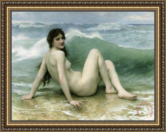 William Adolphe Bouguereau La Vague Framed Print William Adolphe Bouguereau La Vague Framed Print