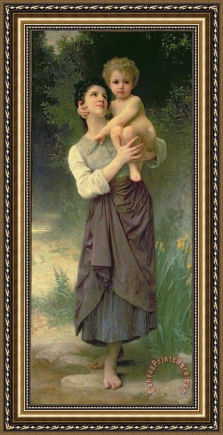 William Adolphe Bouguereau Mother and Child Framed Print William Adolphe Bouguereau Mother and Child Framed Print