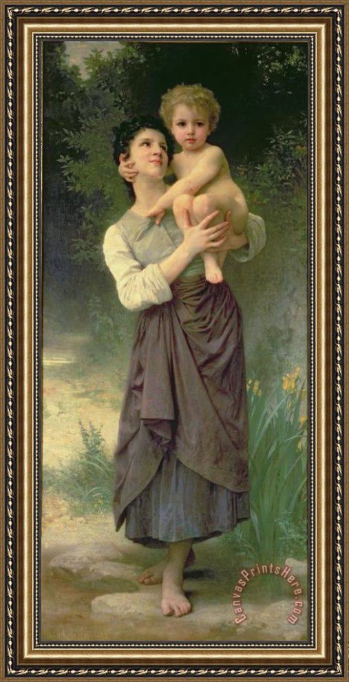 William Adolphe Bouguereau Mother and Child Framed Print William Adolphe Bouguereau Mother and Child Framed Print