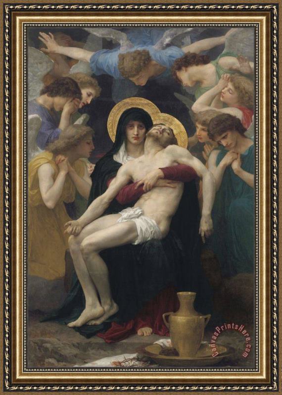 William Adolphe Bouguereau Pieta Framed Print William Adolphe Bouguereau Pieta Framed Print