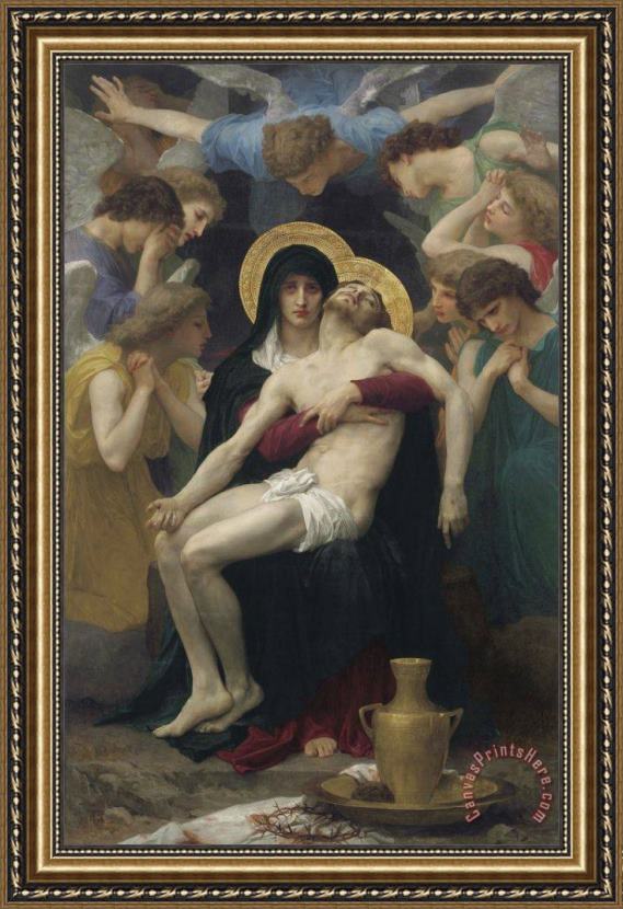 William Adolphe Bouguereau Pieta Framed Print William Adolphe Bouguereau Pieta Framed Print