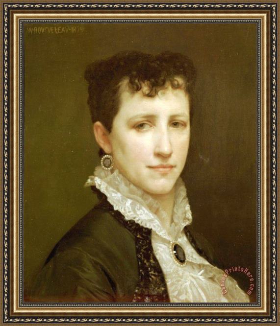 William Adolphe Bouguereau Portrait of Miss Elizabeth Gardner Framed Print William Adolphe Bouguereau Portrait of Miss Elizabeth Gardner Framed Print