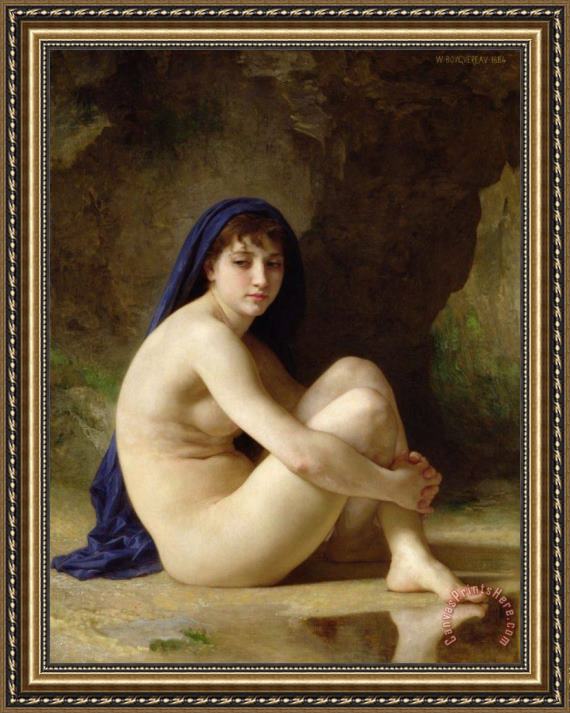 William Adolphe Bouguereau Seated Nude Framed Print William Adolphe Bouguereau Seated Nude Framed Print