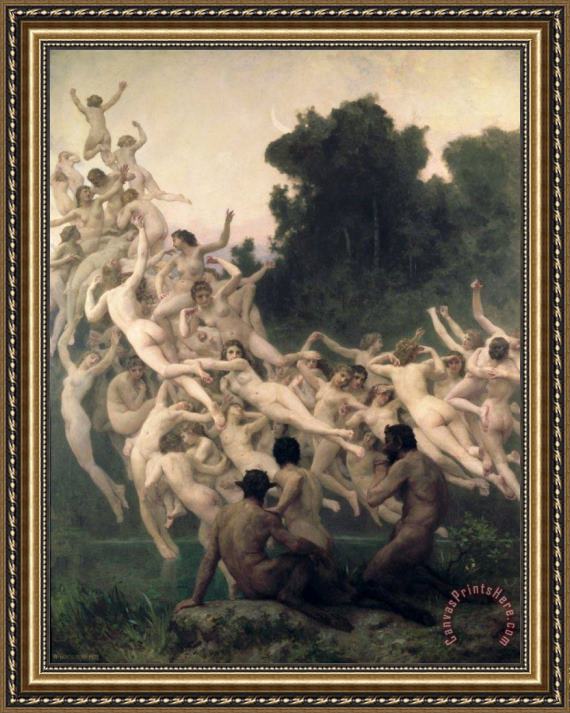 William Adolphe Bouguereau The Oreads Framed Print William Adolphe Bouguereau The Oreads Framed Print