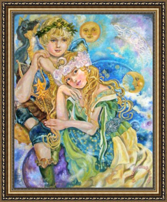 Yumi Sugai An Angel And a Goddess of The Moon Framed Print Yumi Sugai An Angel And a Goddess of The Moon Framed Print