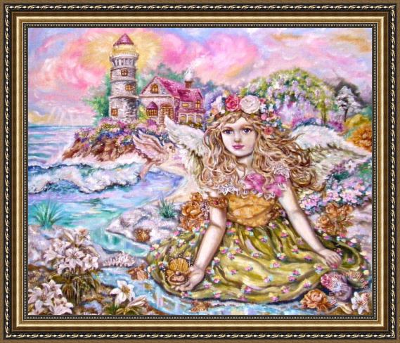 Yumi Sugai The Angel of The Pearl Shellfish Framed Print Yumi Sugai The Angel of The Pearl Shellfish Framed Print