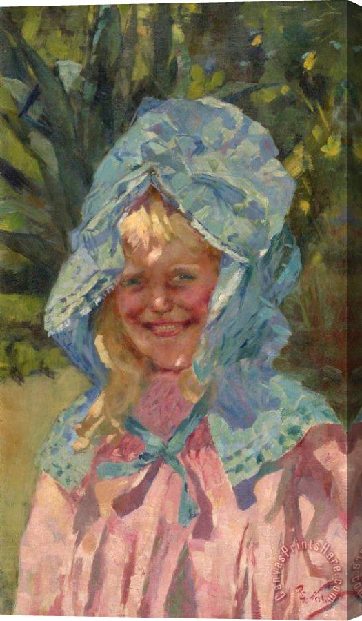 Girolamo Nerli Girl in Sunbonnet Stretched Canvas Print / Canvas Art Girolamo Nerli Girl in Sunbonnet Stretched Canvas Print / Canvas Art