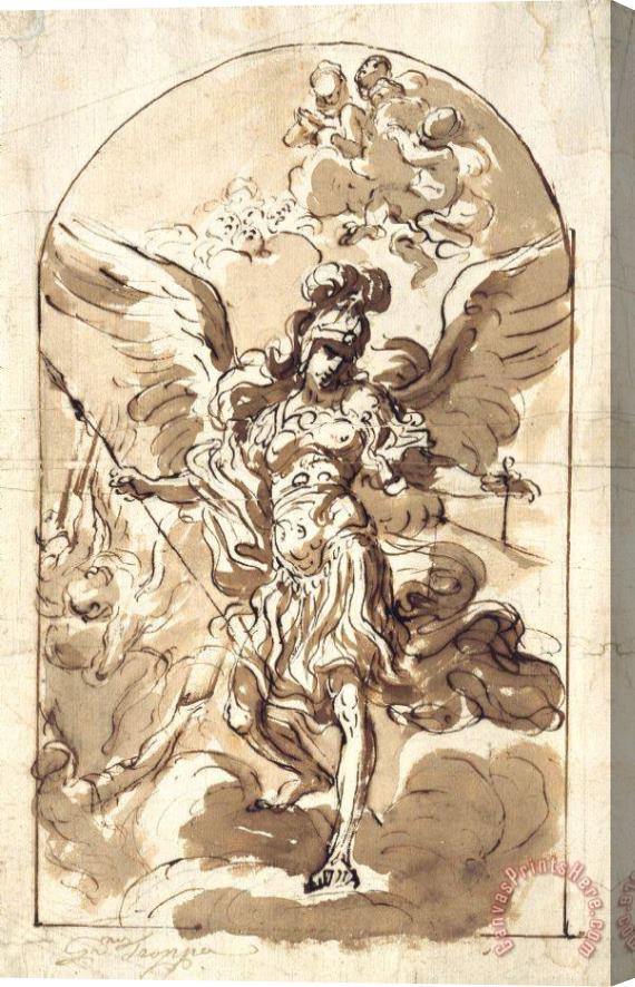 Girolamo Troppa The Archangel Michael Stretched Canvas Print / Canvas Art Girolamo Troppa The Archangel Michael Stretched Canvas Print / Canvas Art