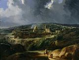 View of Jerusalem from the Valley of Jehoshaphat by Auguste Forbin