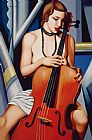 Woman with Cello by Catherine Abel