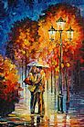 Kiss Under The Rain by Leonid Afremov