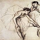 Two Dancers Resting by Edgar Degas