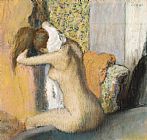 Edgar Degas - After the Bath painting