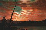 Frederic Edwin Church - Our Banner in the Sky painting