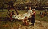 Frederick Morgan - The Apple Gatherers painting