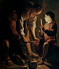 Georges de la Tour - Saint Joseph the Carpenter painting