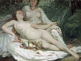 Gustave Courbet - Bathers or Two Nude Women painting