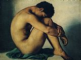 Hippolyte Flandrin - Study of a Nude Young Man painting